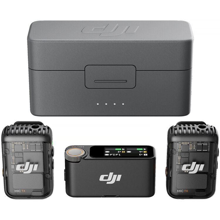 Microfone lapela sem fio DJI Mic 2 - kit com 2 (2.4 GHz)